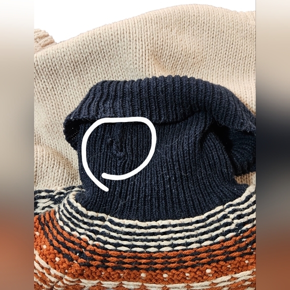 Madewell Fair Isle Turtleneck Alpaca Blend Pullover Sweater Long Sleeve Size L - Picture 12 of 12